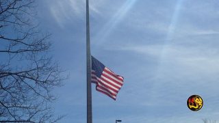 united state flwon half mast