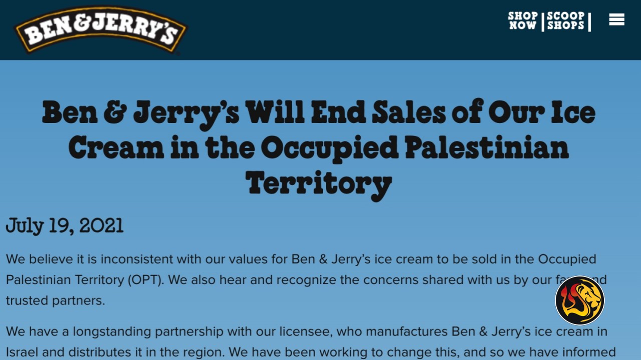 Ben & Jerry’s will stop sales in Israeli settlements of West Bank and East Jerusalem 12 ben jerrys ice cream worthy ministries