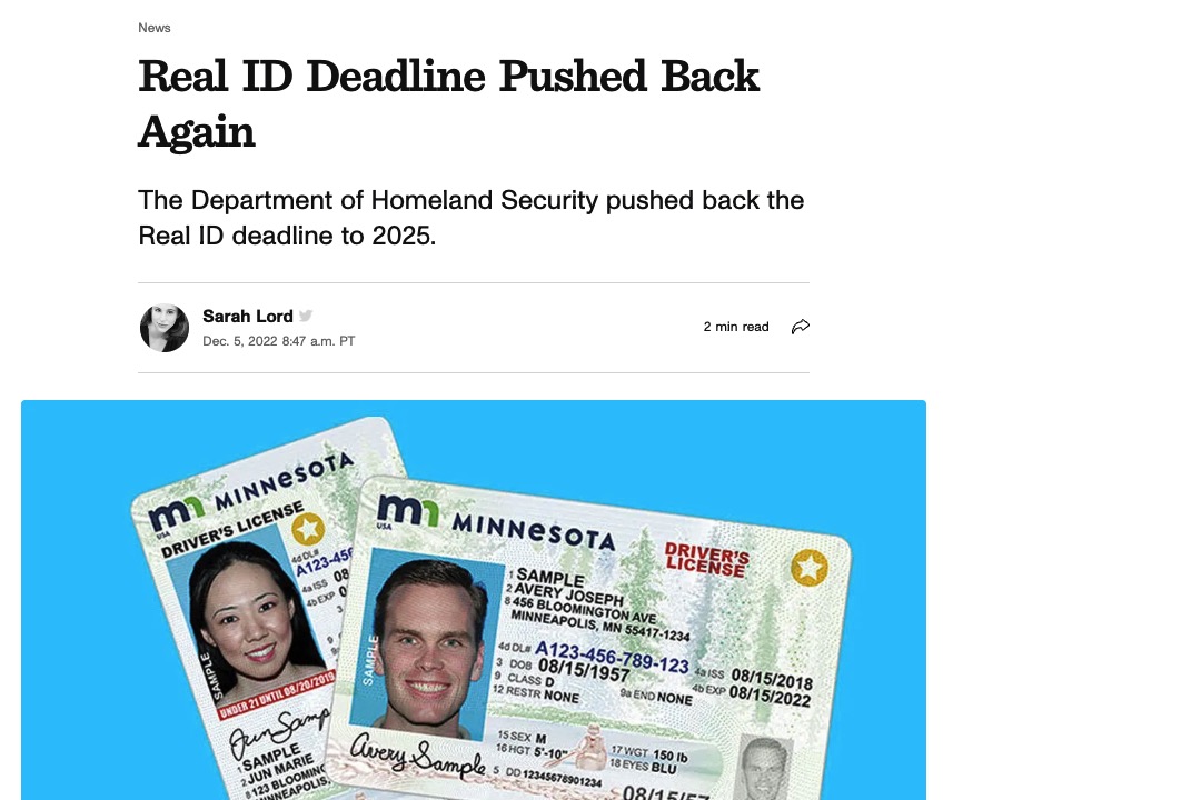 Real ID Deadline Pushed Back Again real-id-deadline-pushed-back-again